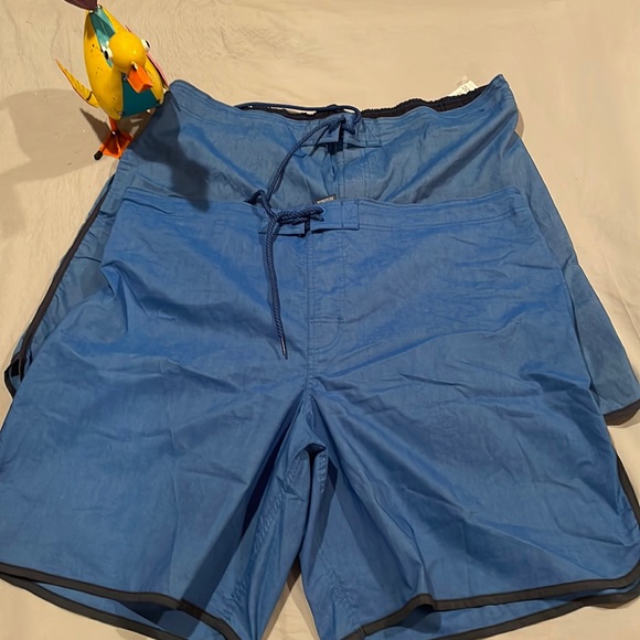 Big Men’s 2 XL XXL Swim Trunks Blue George Running Shorts NWT - Picture 1 of 6
